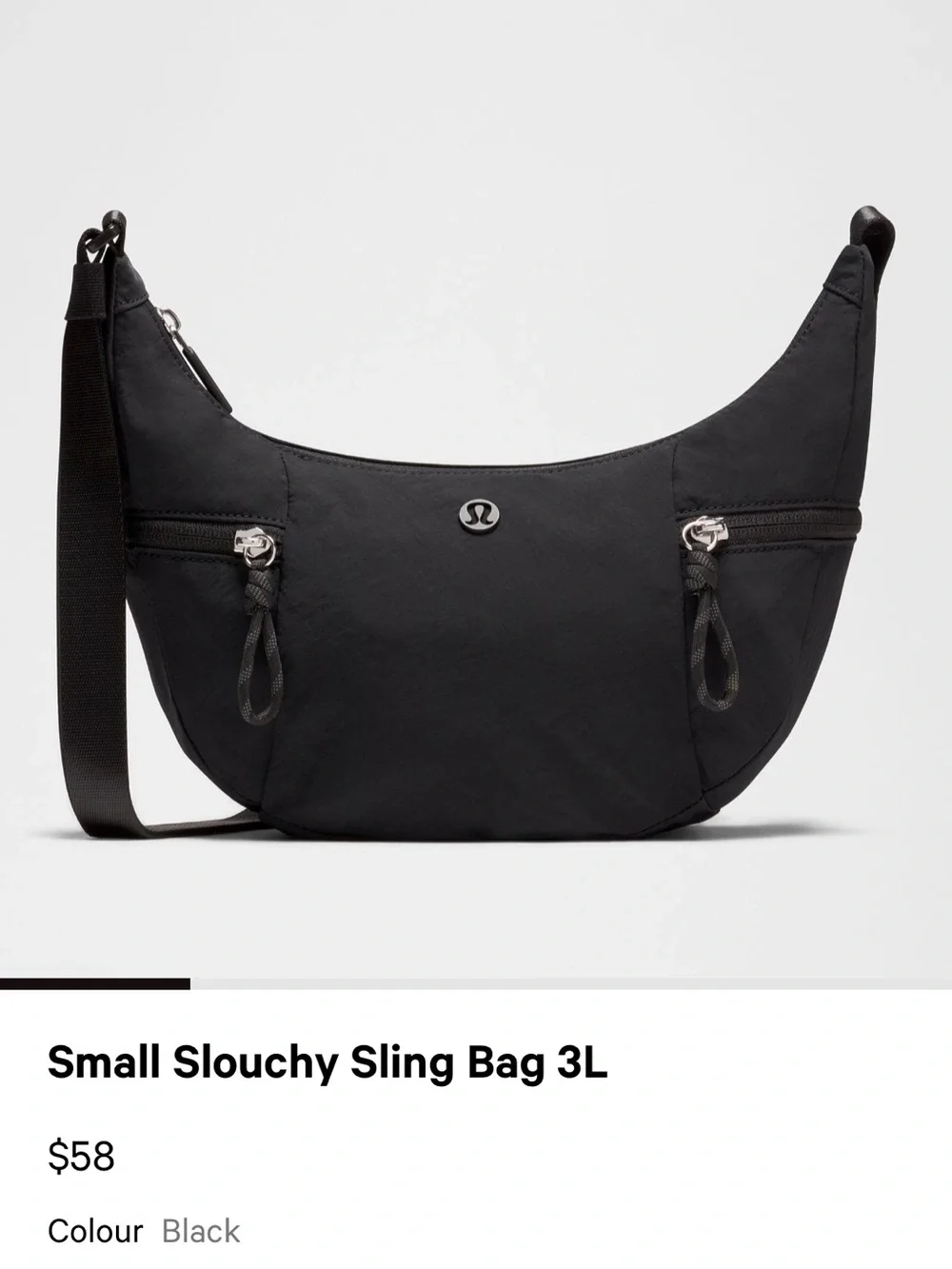 lululemon small slouchy sling bag 3L - Picture 3 of 5